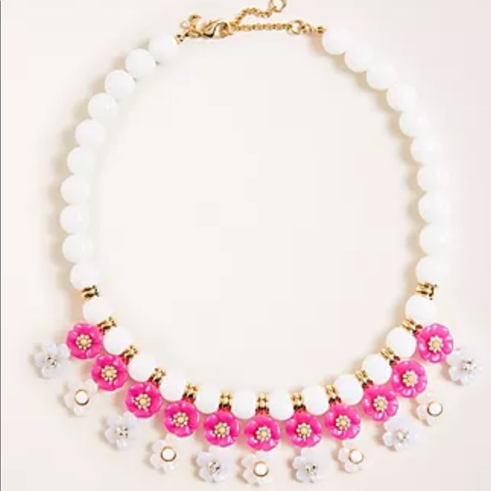Ann Taylor Resin Flower Statement Necklace